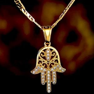 Hamsa hand necklace. (Hand of god) jewelry